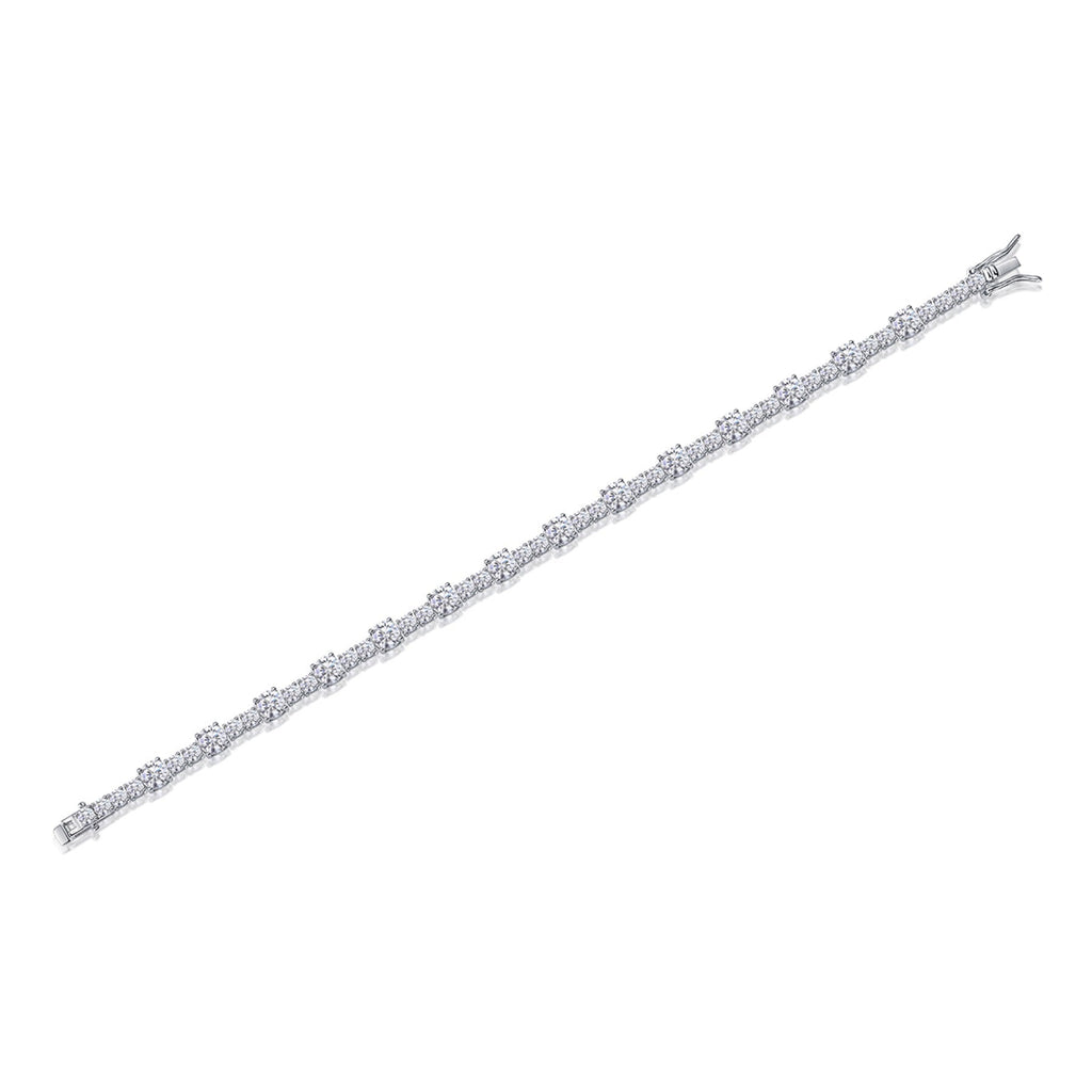 Slancio Moissanite Tennis Bracelet in Sterling Silver