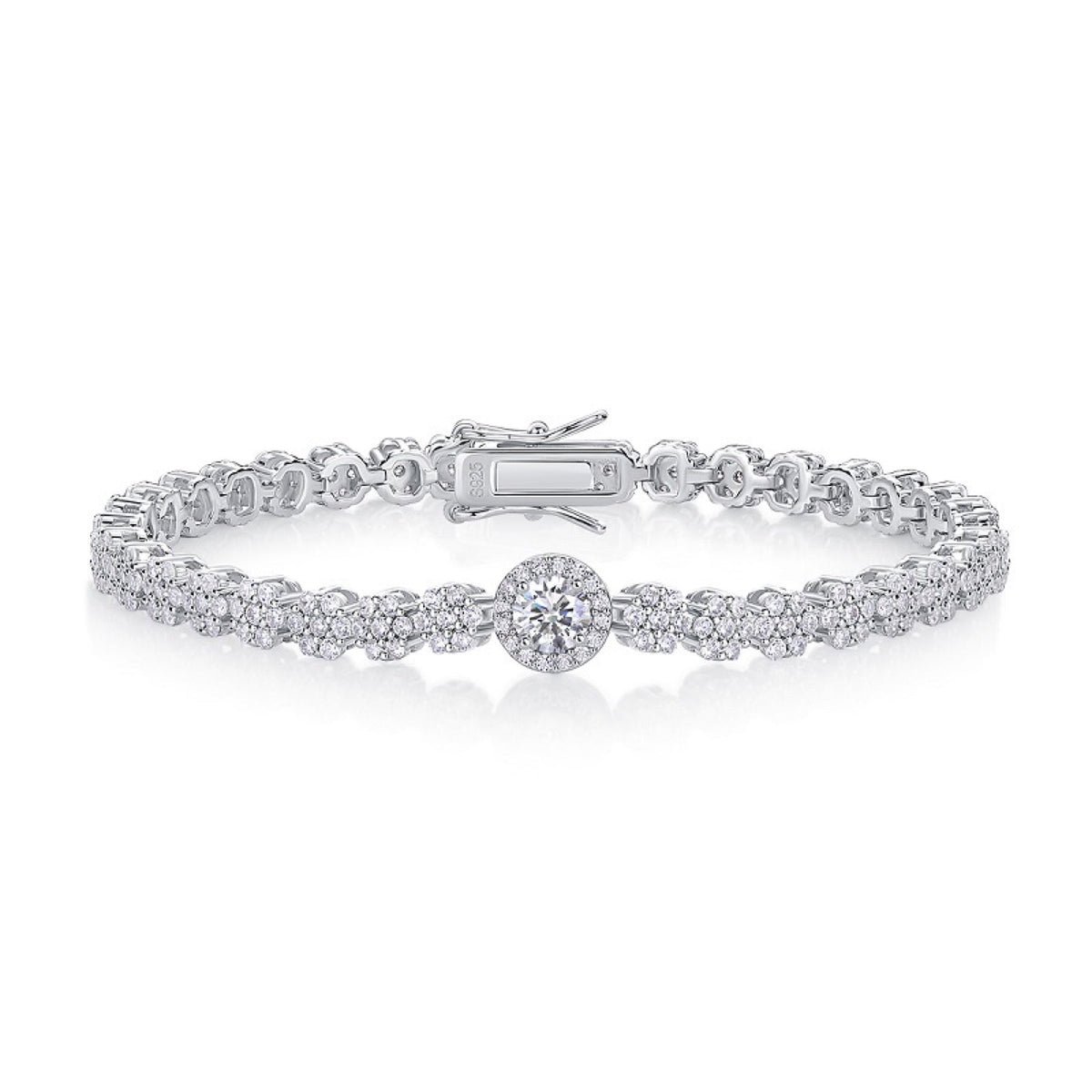 Sussurro Moissanite Tennis Bracelet in Sterling Silver