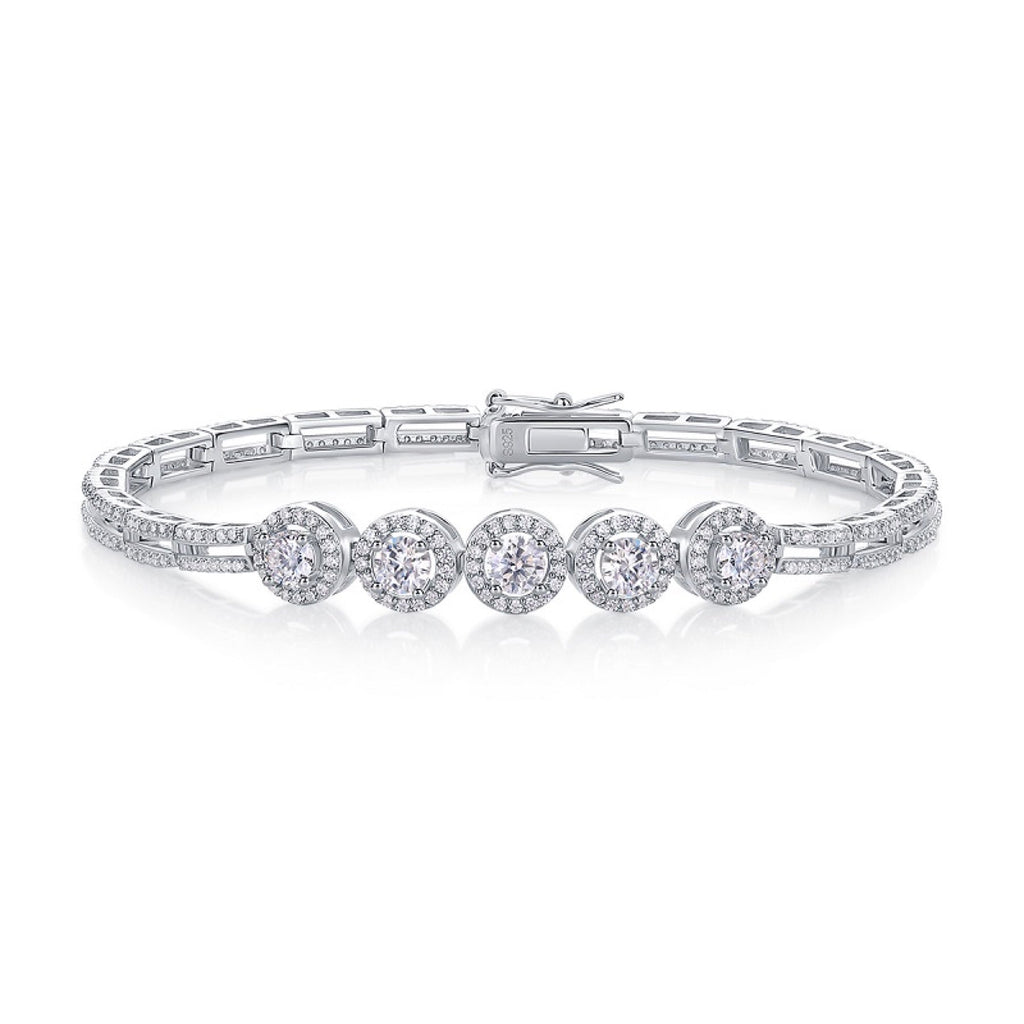 Splendore Moissanite Tennis Bracelet in Sterling Silver