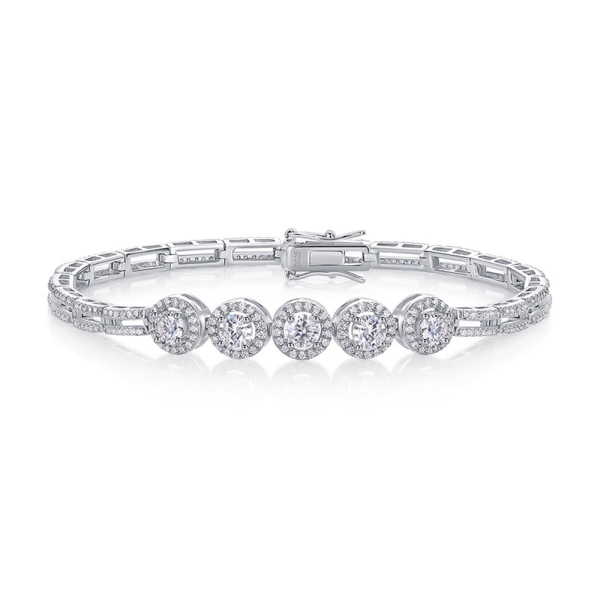 Splendore Moissanite Tennis Bracelet in Sterling Silver