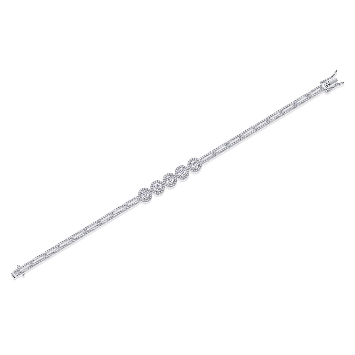 Splendore Moissanite Tennis Bracelet in Sterling Silver
