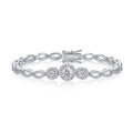 Eleganza Moissanite Tennis Bracelet in Sterling Silver
