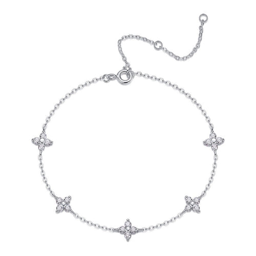 Astri Moissanite Chain Bracelet in Sterling Silver