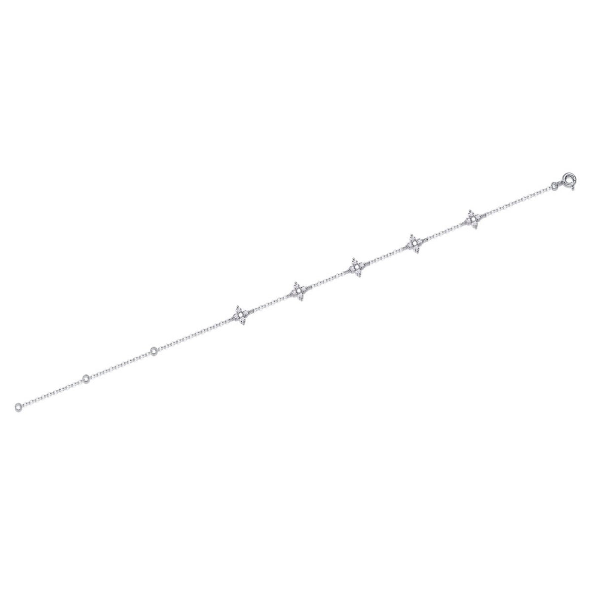 Astri Moissanite Chain Bracelet in Sterling Silver