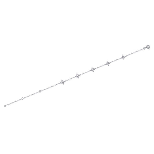Astri Moissanite Chain Bracelet in Sterling Silver