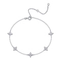 Fioretti Moissanite Chain Bracelet in Sterling Silver