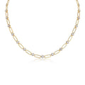 Graffetta Moissanite Chain Bracelet in Gold-Tone Sterling Silver