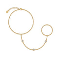 Orizzonte Moissanite Bangle Bracelet in Gold-Tone Sterling Silver