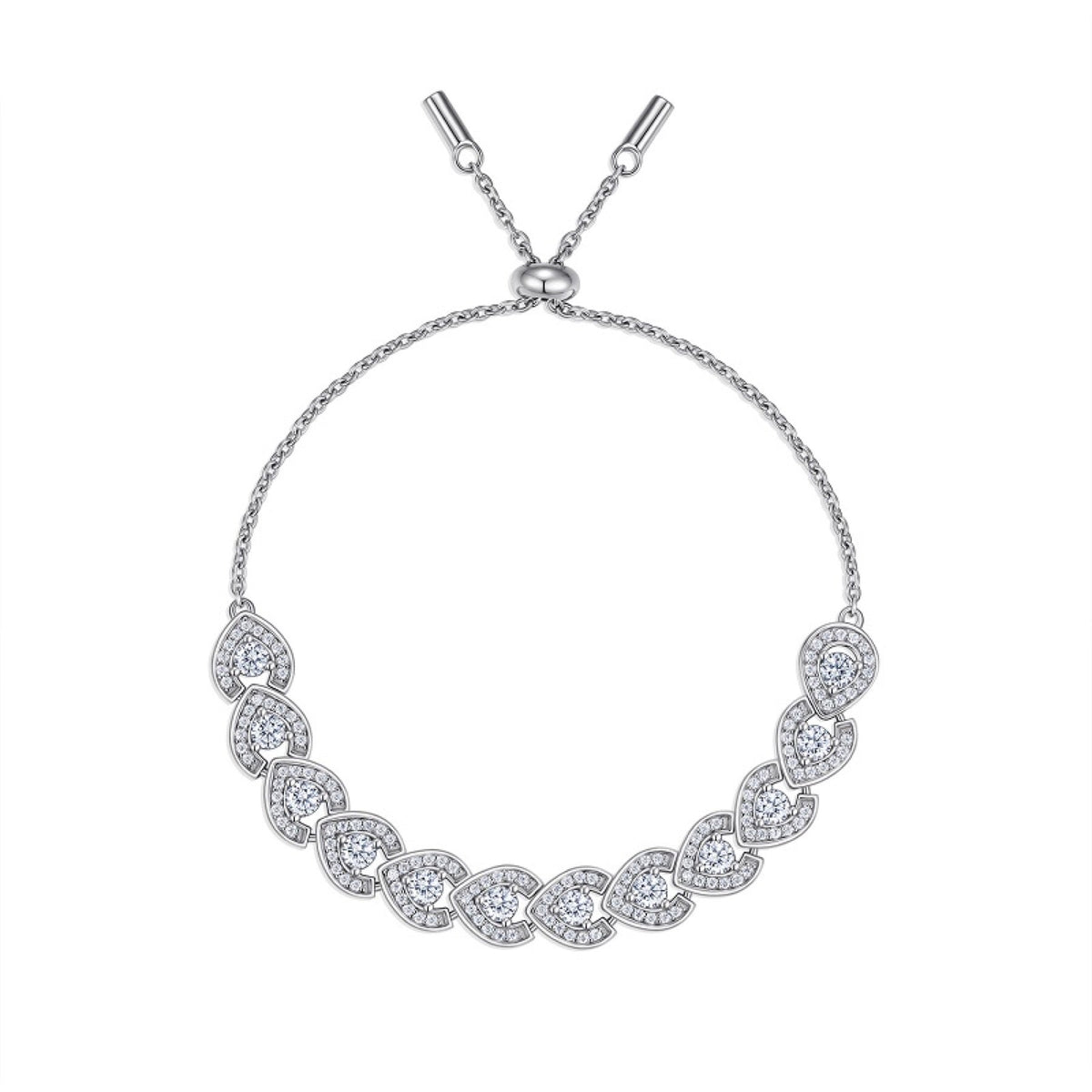 Oasi Moissanite Chain Bracelet in Sterling Silver