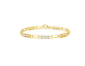 Fermaglio Moissanite Chain Bracelet in Gold-Tone Sterling Silver