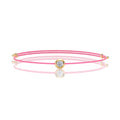 Caramella Moissanite Pink Cord Bracelet