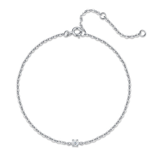Astrolina Moissanite Chain Bracelet in Sterling Silver