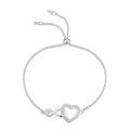 Infinicuore Moissanite Chain Bracelet in Sterling Silver