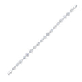 Rombi Moissanite Chain Bracelet in Sterling Silver