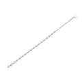 Graduata Moissanite Station Bracelet in Sterling Silver