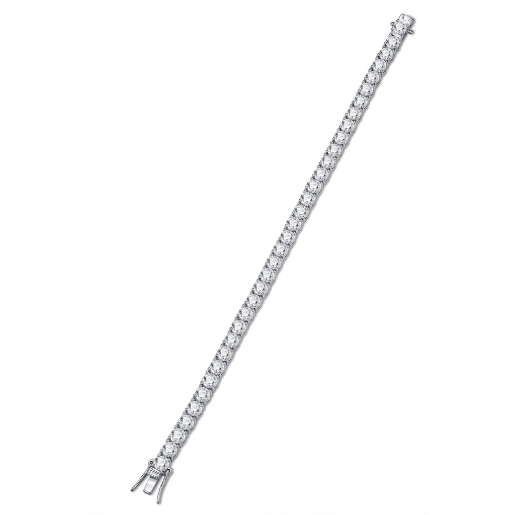 Bezella Moissanite Tennis Bracelet in Sterling Silver