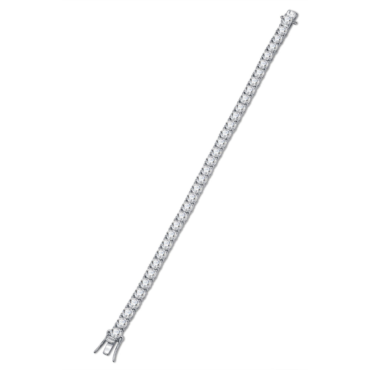 Bezella Moissanite Tennis Bracelet in Sterling Silver