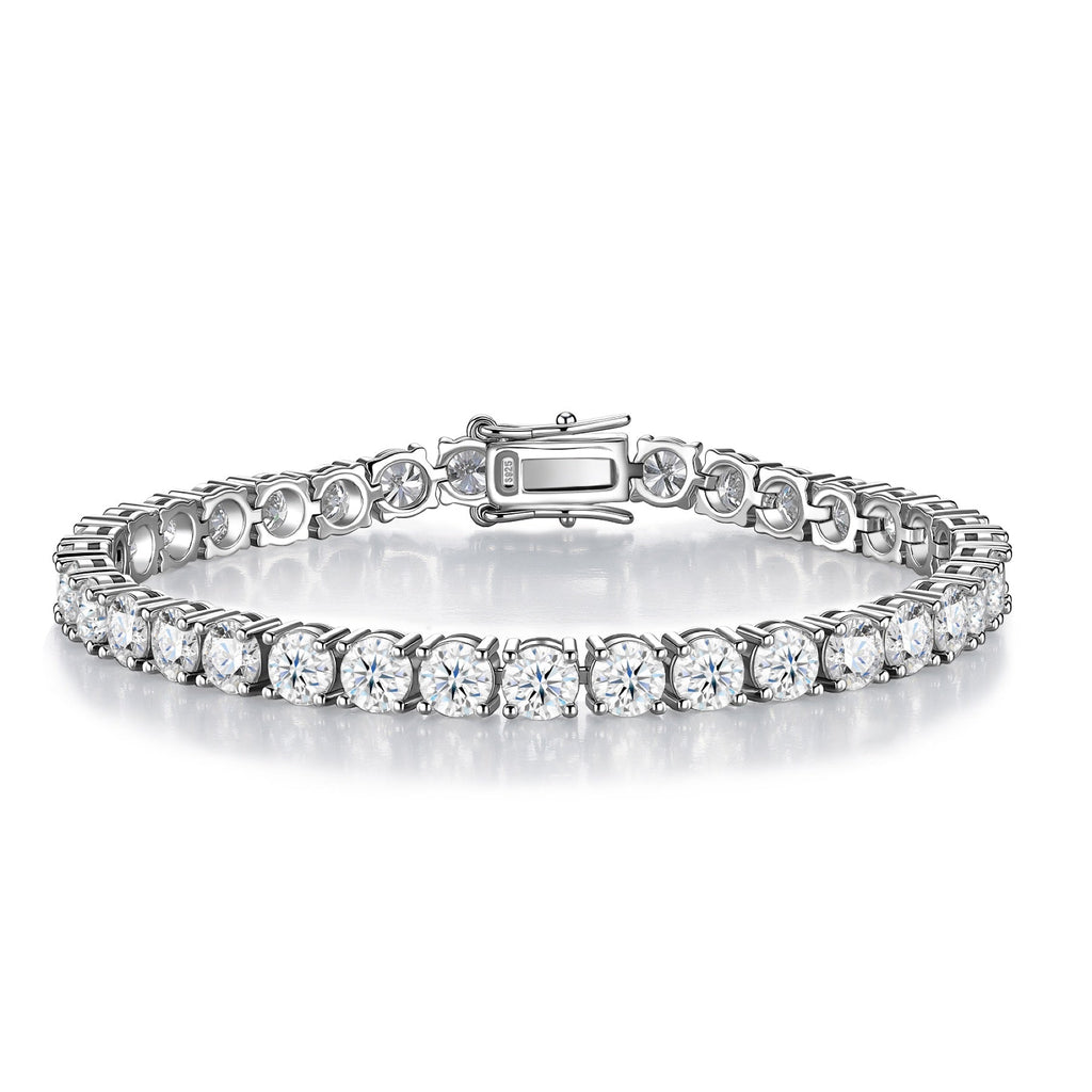 Bezella Moissanite Tennis Bracelet in Sterling Silver