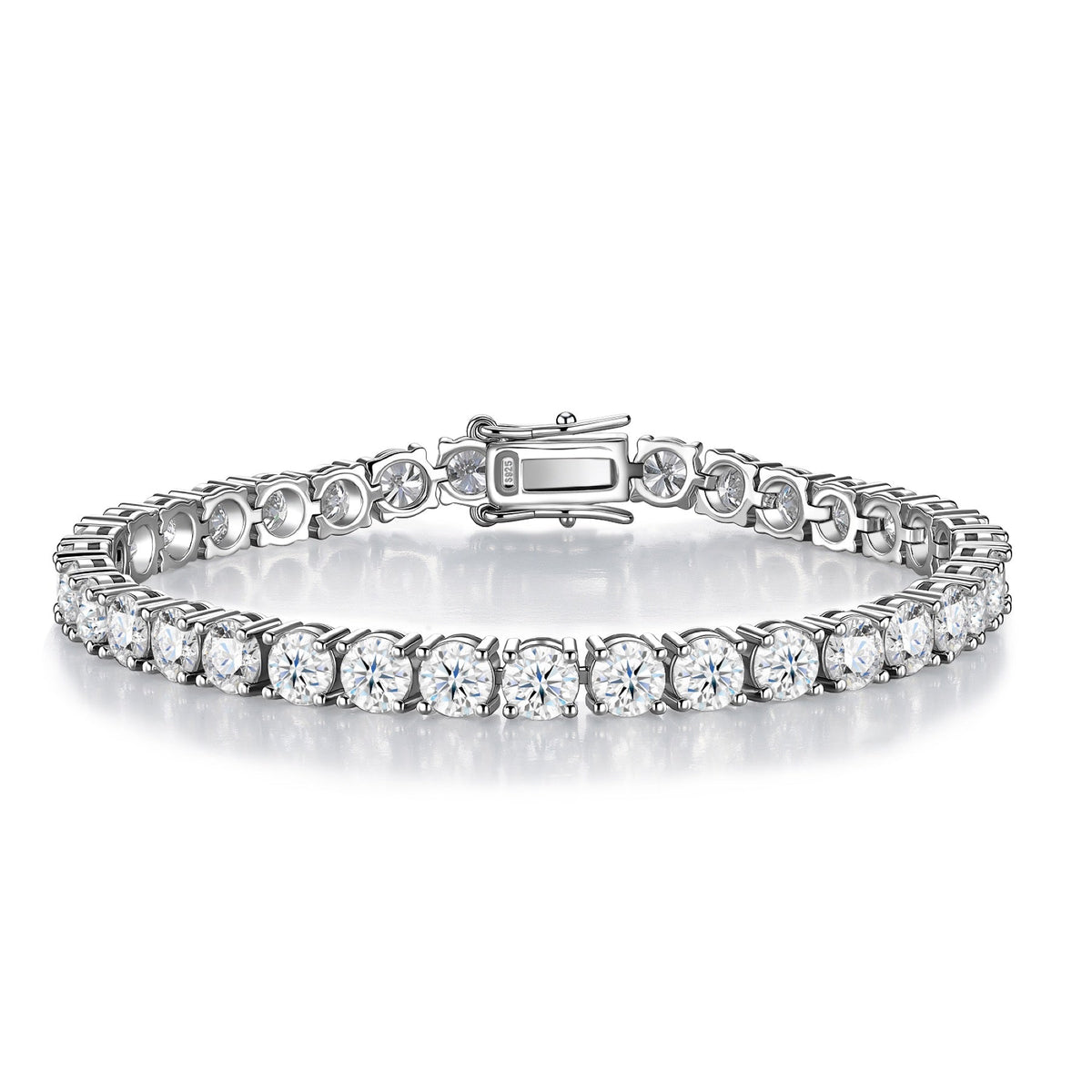 Bezella Moissanite Tennis Bracelet in Sterling Silver