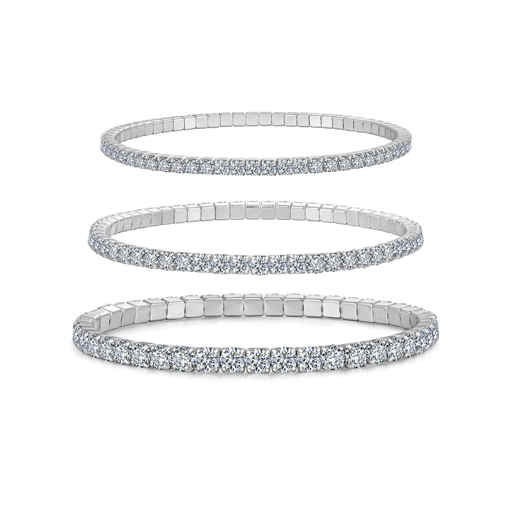 Filo Moissanite Tennis Bracelet in Sterling Silver