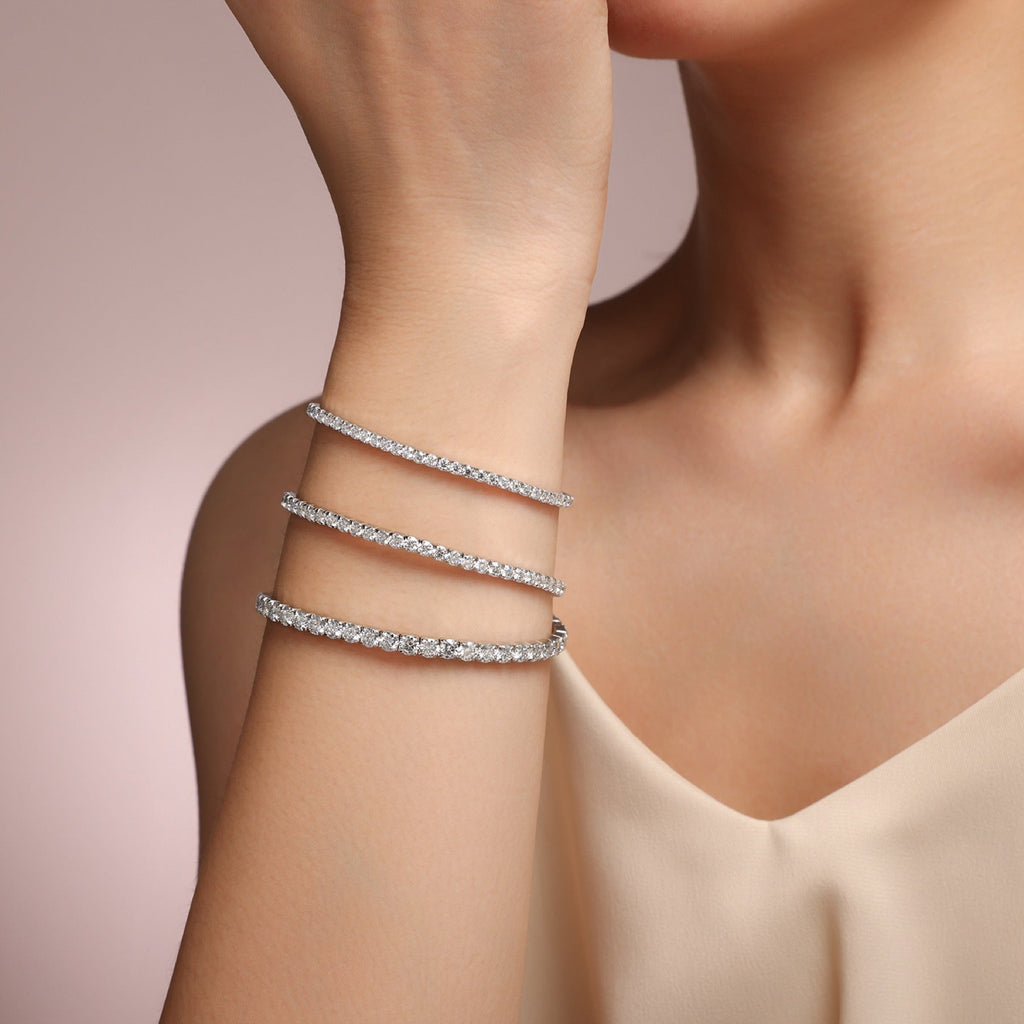 Filo Moissanite Tennis Bracelet in Sterling Silver