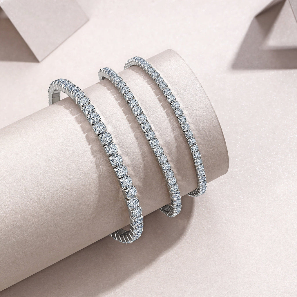 Filina Moissanite Tennis Bracelet in Sterling Silver