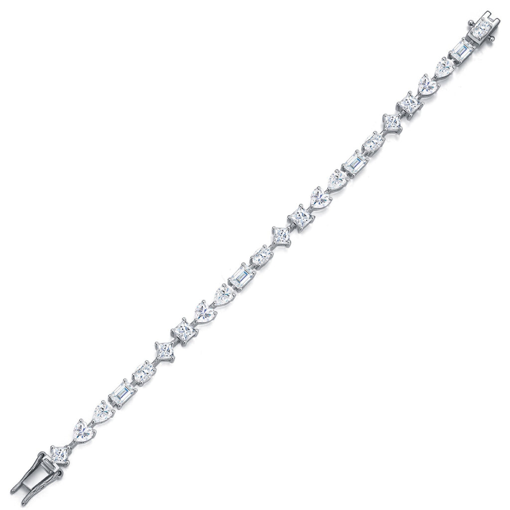 Miscela Moissanite Tennis Bracelet in Sterling Silver