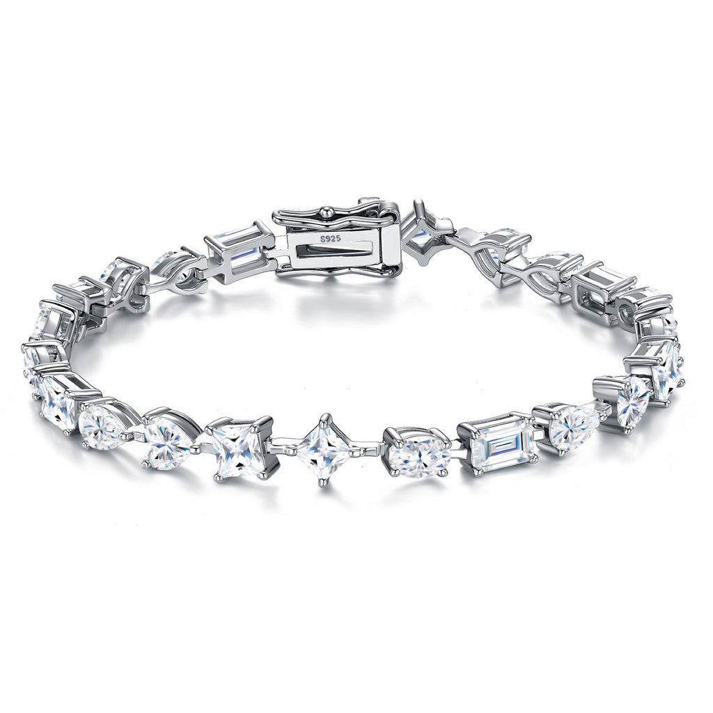 Miscela Moissanite Tennis Bracelet in Sterling Silver