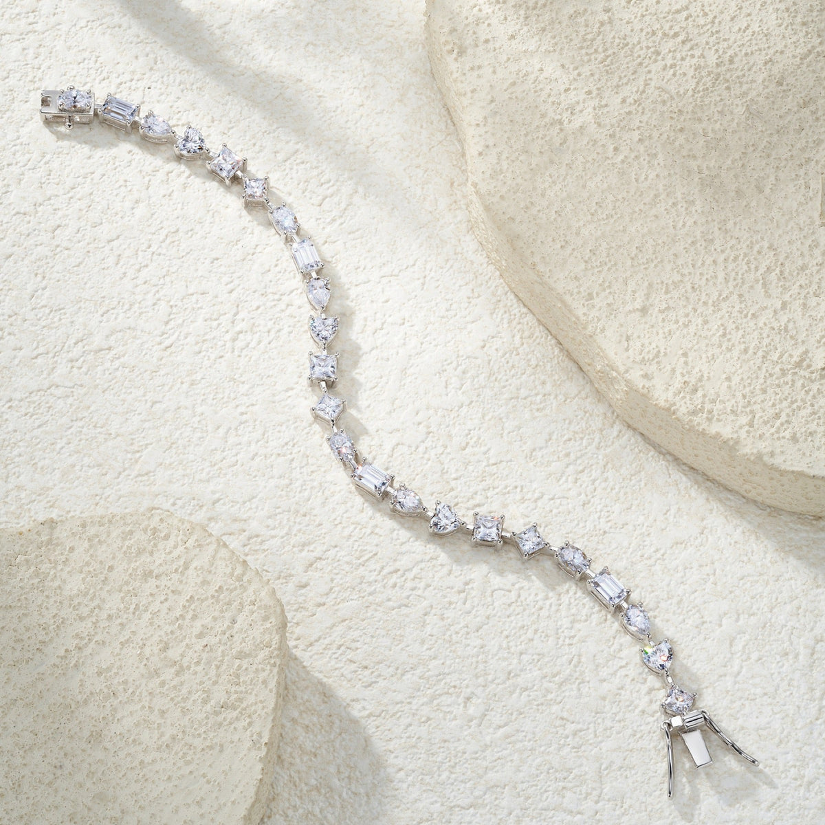 Miscela Moissanite Tennis Bracelet in Sterling Silver