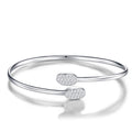 Aperta Moissanite Cuff Bracelet in Sterling Silver