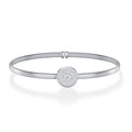 Discocuff Moissanite Cuff Bracelet in Sterling Silver