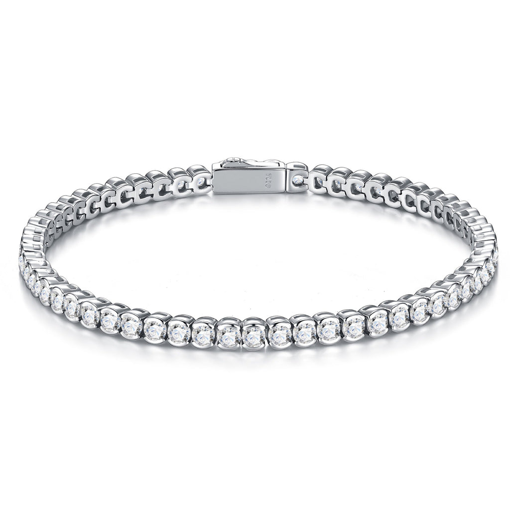 Tondissima Moissanite Tennis Bracelet in Sterling Silver