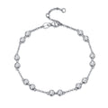 Stazioncina Moissanite Station Bracelet in Sterling Silver