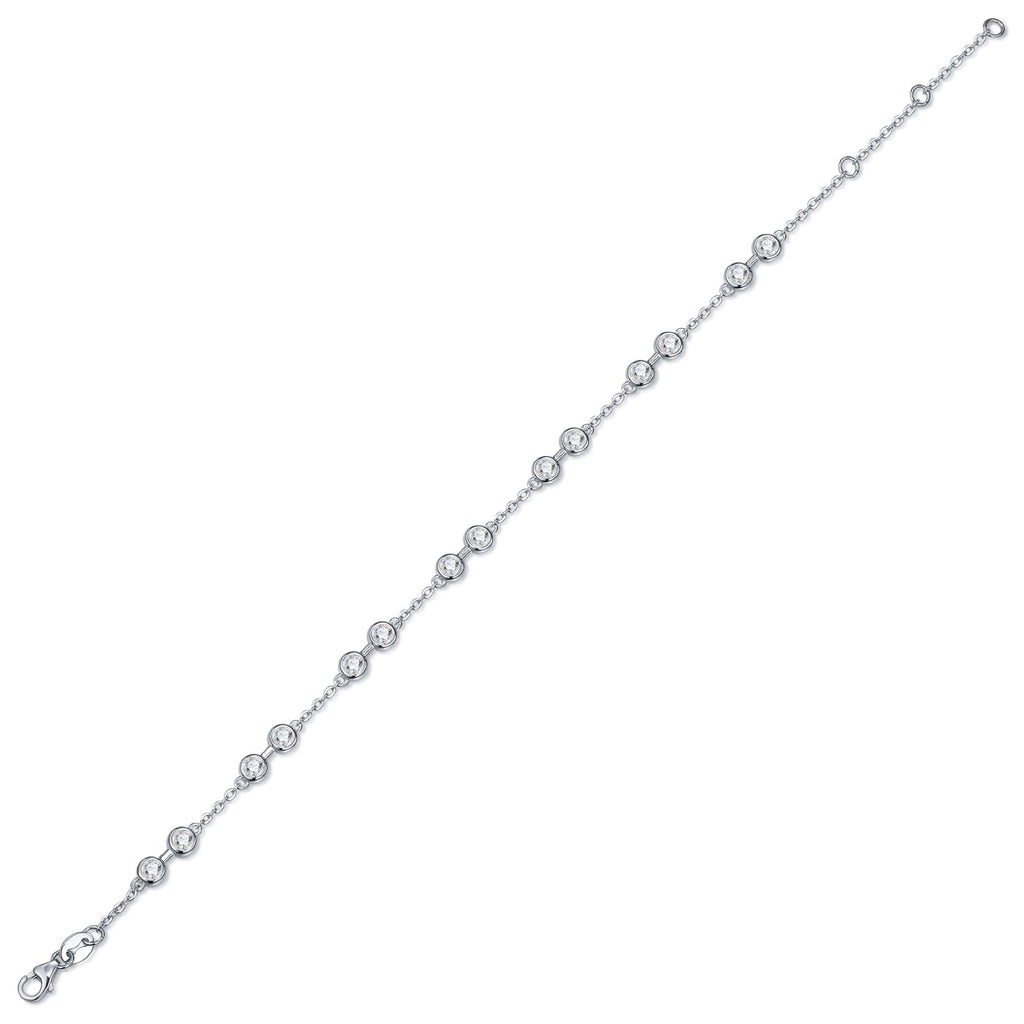 Stazioncina Moissanite Station Bracelet in Sterling Silver