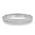 Duna Moissanite Bangle Bracelet in Sterling Silver