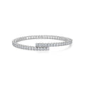Avvolgente Moissanite Cuff Bracelet in Sterling Silver