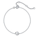 Puntolino Moissanite Chain Bracelet in Sterling Silver