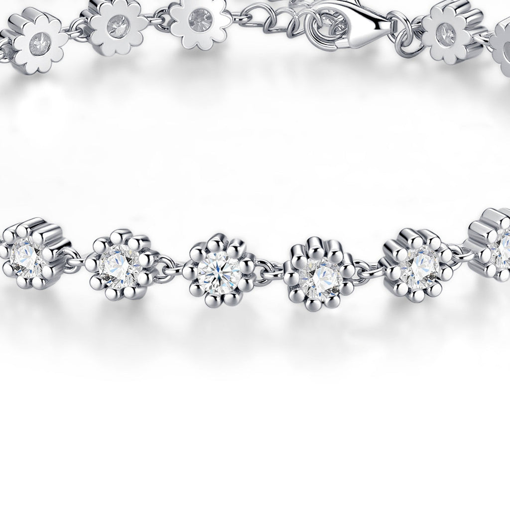 Astrina Moissanite Tennis Bracelet in Sterling Silver