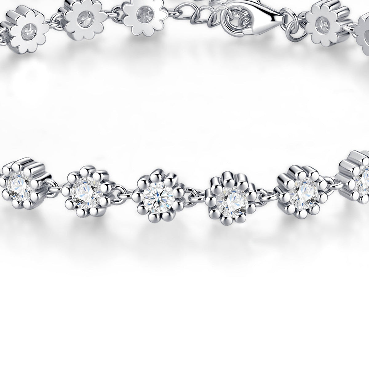 Astrina Moissanite Tennis Bracelet in Sterling Silver