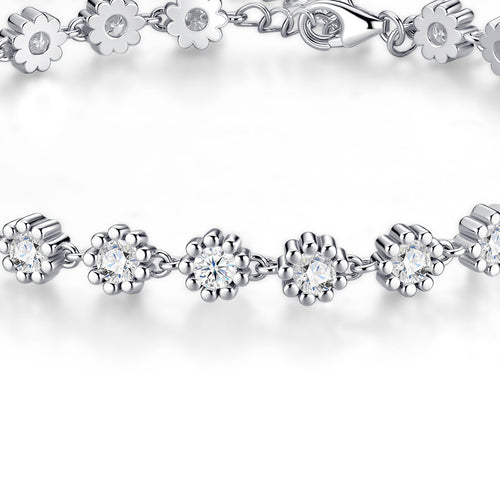 Astrina Moissanite Tennis Bracelet in Sterling Silver