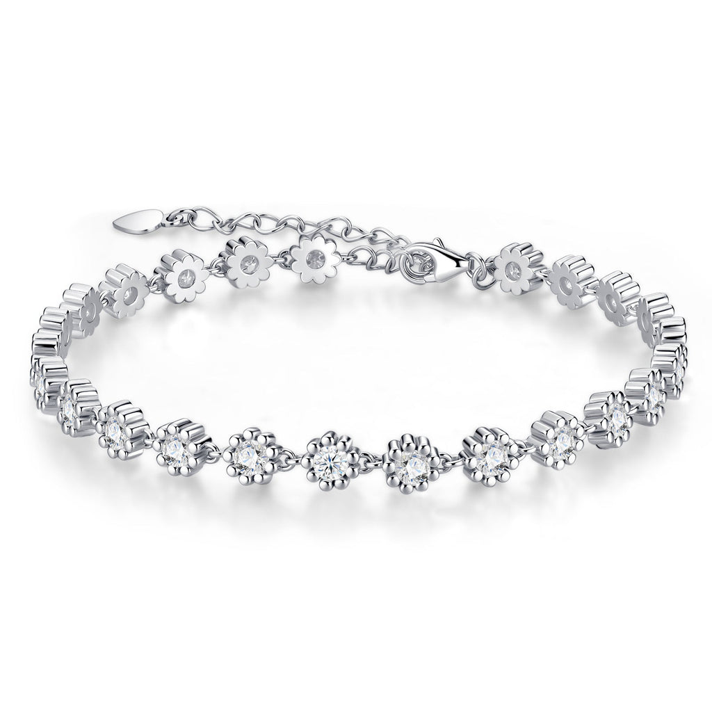 Astrina Moissanite Tennis Bracelet in Sterling Silver