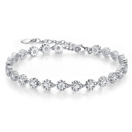 Astrina Moissanite Tennis Bracelet in Sterling Silver