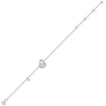 Cuorlino Moissanite Chain Bracelet in Sterling Silver
