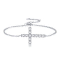 Crocina Moissanite Chain Bracelet in Sterling Silver