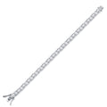 Quadrotonda Moissanite Tennis Bracelet in Sterling Silver