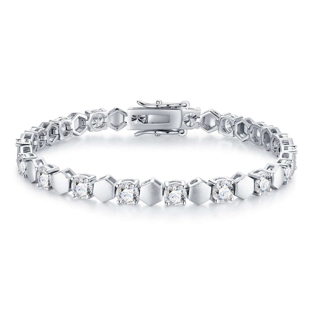 Sferetta Moissanite Tennis Bracelet in Sterling Silver