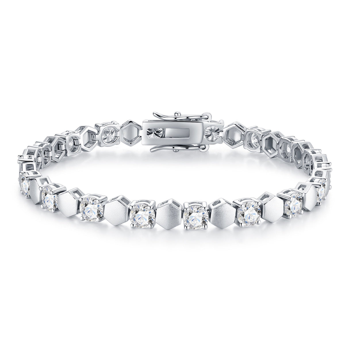 Sferetta Moissanite Tennis Bracelet in Sterling Silver