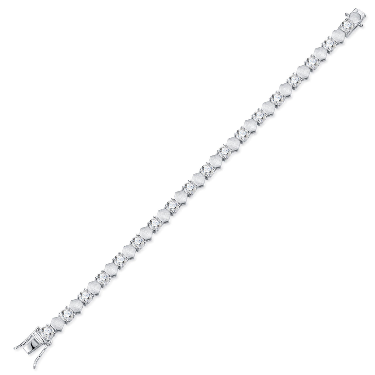 Sferetta Moissanite Tennis Bracelet in Sterling Silver
