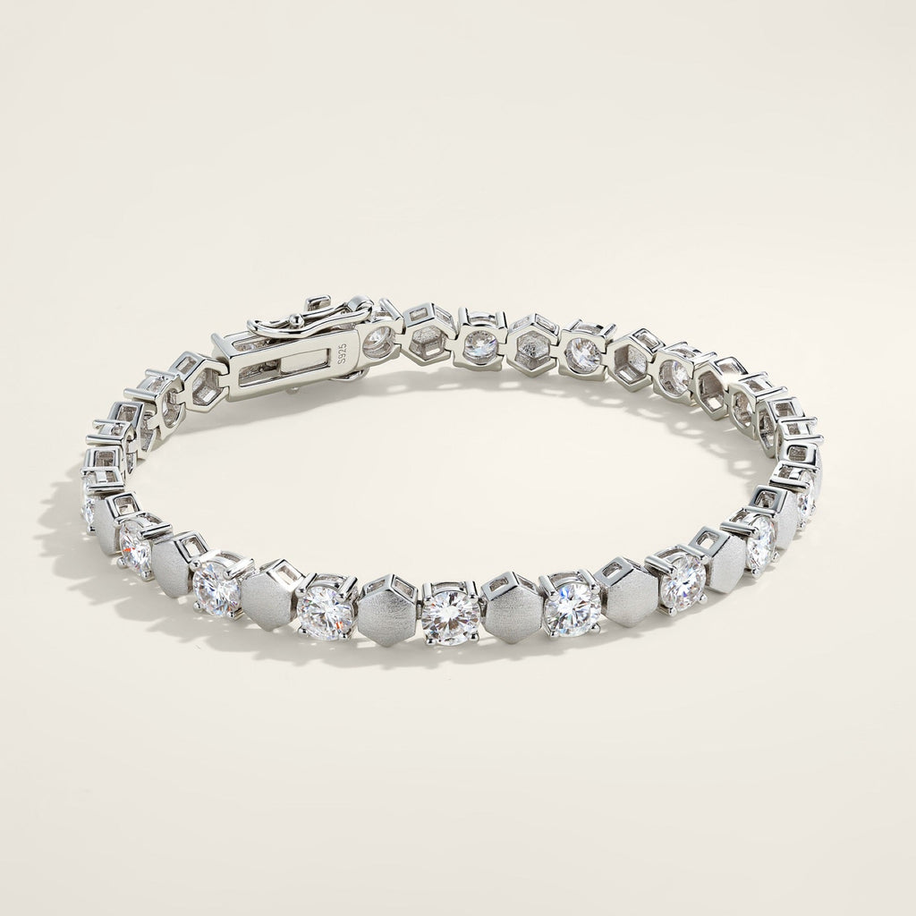 Sferetta Moissanite Tennis Bracelet in Sterling Silver