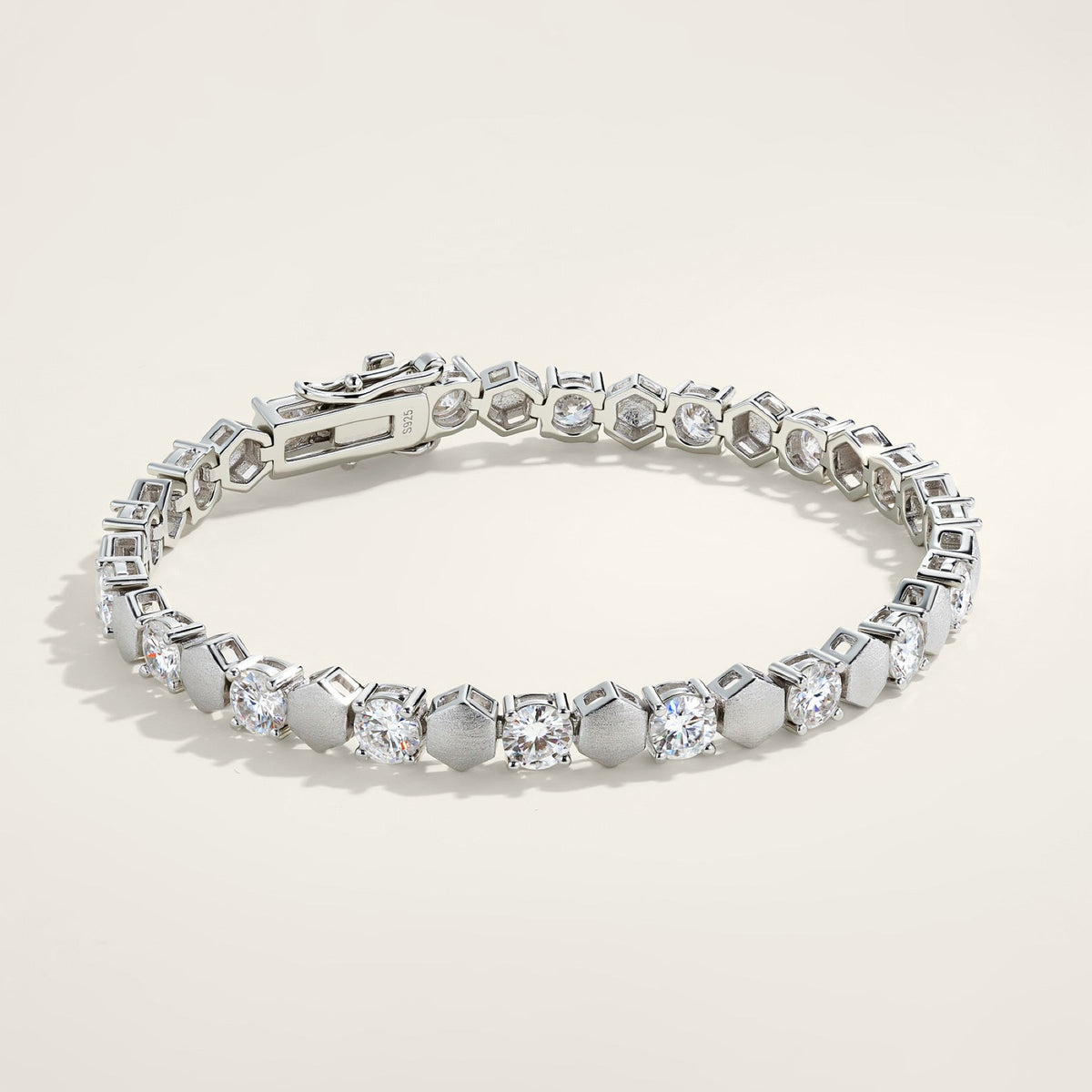 Sferetta Moissanite Tennis Bracelet in Sterling Silver